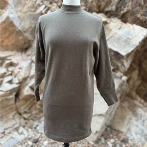 Vince Rich Taupe Long Sleeve French Terry Tunic XXS NWT